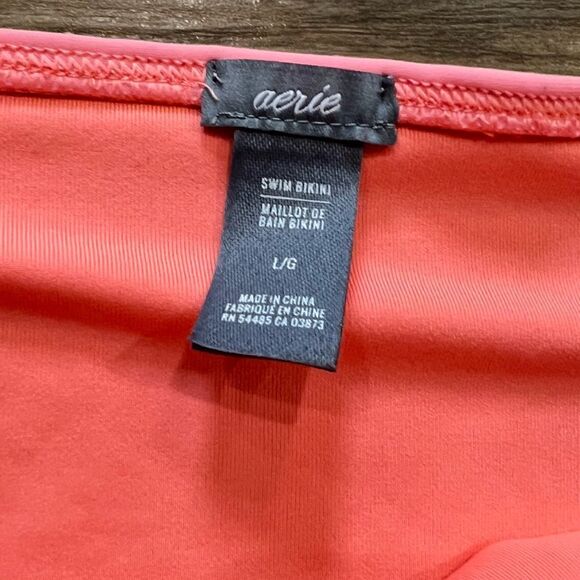 Aerie Coral Swim Bikini Bottoms Women’s Large - Picture 2 of 3